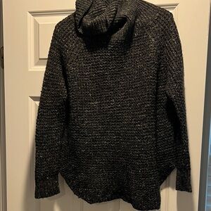 Free People Charcoal Cowl Neck Sweater